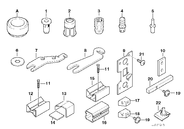 2002 BMW Z8  Blind Rivet Nut, Countersunk Head Diagram for 07149146352