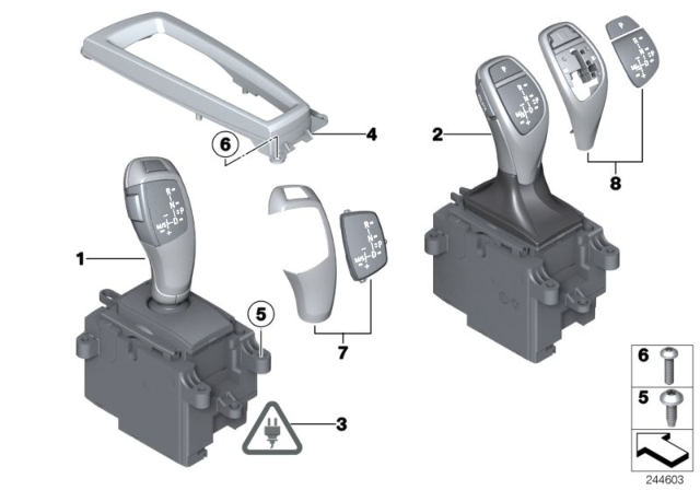 2013 BMW X3  Repair Kit For Gear Selector Switch Cover Diagram for 61319259007