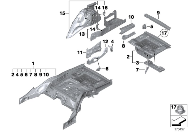 2014 BMW 750i xDrive  BRACKET, ACTIVATED CHARCOAL Diagram for 41147204102