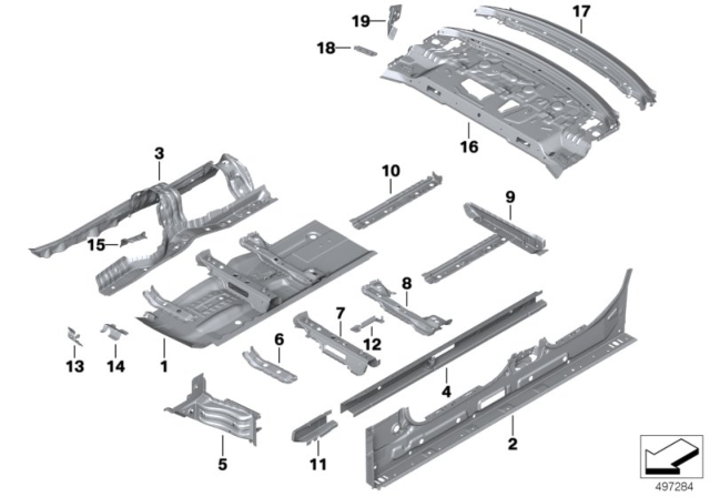 2020 BMW M340i  REINFORCEMENT PLATE, ROCKER Diagram for 41007488039