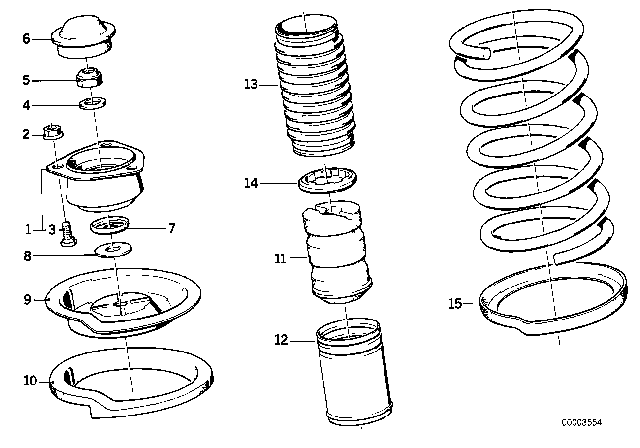 1984 BMW 325e Guide Support Diagram for 31331139452