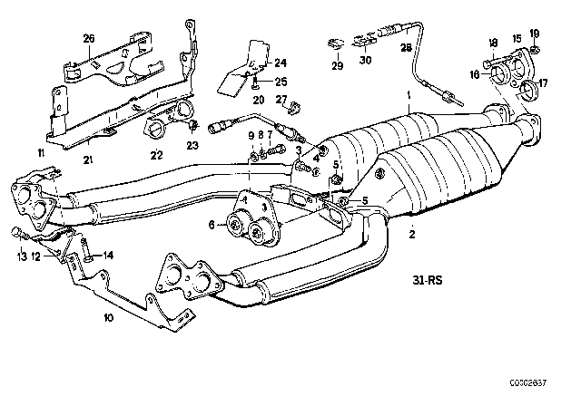 1991 BMW 750iL  Gasket Ring Diagram for 18111723530