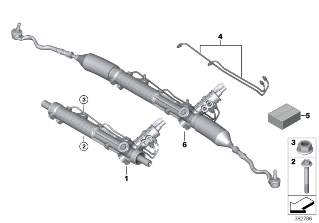 1992 BMW 318i  Set Mounting Parts Diagram for 32131096600
