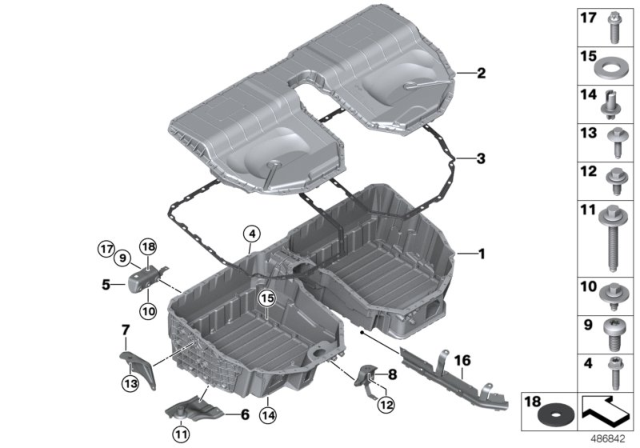 2019 BMW 530e  Asa Screw With Washer Diagram for 61278687421