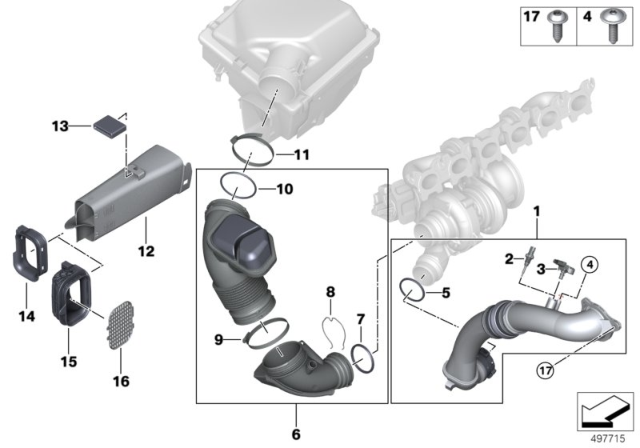 2020 BMW 430i xDrive Gran Coupe  Spring Clip Diagram for 13718637816