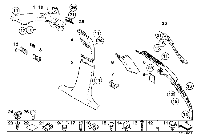2010 BMW 328i  Fillister Head Screw Diagram for 51717065251
