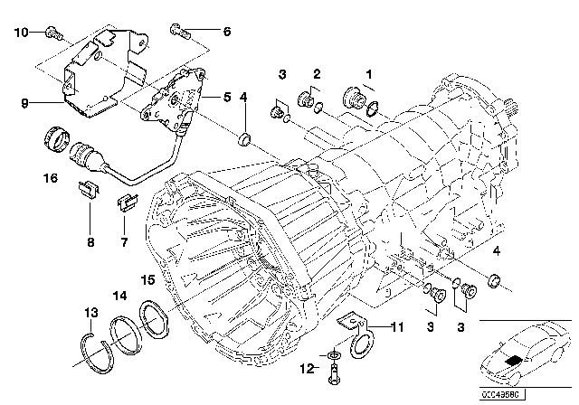 2001 BMW X5 Holder Diagram for 24101422524