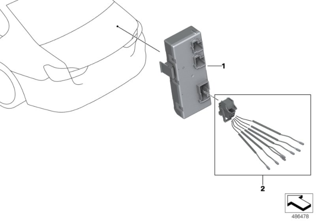 2019 BMW M5  CONTROL UNIT FOR DECKLID FUN Diagram for 61359852925