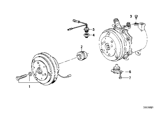 1997 BMW 318i  Temperature Switch Diagram for 64528390940