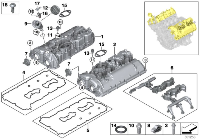2019 BMW X7  Screw Diagram for 11617533330