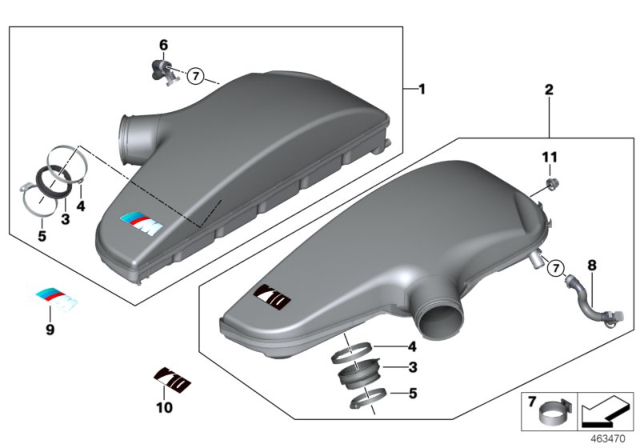 2007 BMW M6  Air Collector Diagram for 11617834458
