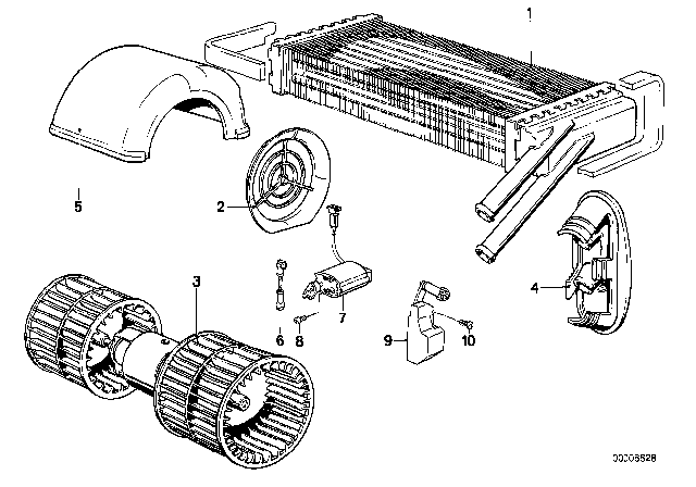 1987 BMW 635CSi Actuator Diagram for 64111380501