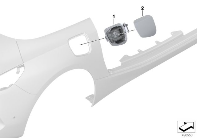 2020 BMW Z4  FILL-IN FLAP Diagram for 51177433435
