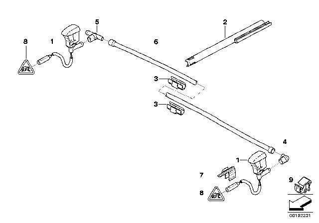 2004 BMW Z4  Bracket, Hose Line Diagram for 61667052715