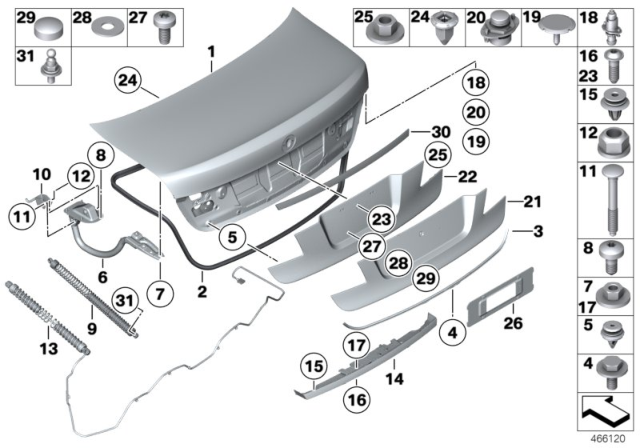 2011 BMW 740Li  Clip Diagram for 07149204857