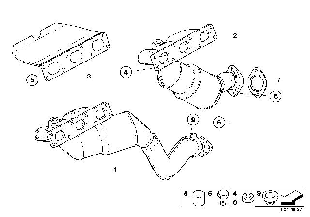 2005 BMW 530i  Exchange. Exhaust Manifold With Catalyst Diagram for 18407523903