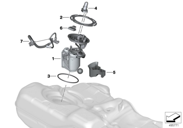 2020 BMW M760i xDrive  SUCKING JET PUMP Diagram for 16118485135