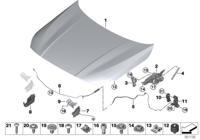 2020 BMW 228i xDrive Gran Coupe  STRIKER WITH HOLDER Diagram for 51237450925