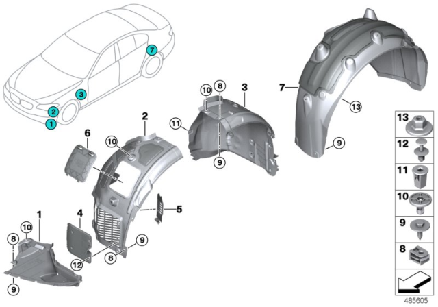 2020 BMW M8  COVER, BOTTOM LEFT Diagram for 51718079991
