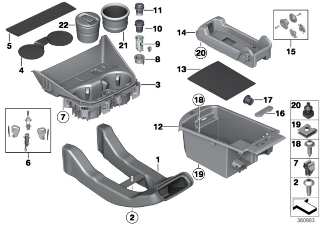 2013 BMW X3 Rubber Insert, Drink Holder Diagram for 51169200879