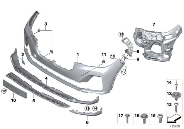 2019 BMW X7 Support Diagram for 51117421839