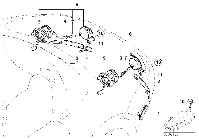 2001 BMW Z8  Covering Cap Diagram for 63148384573