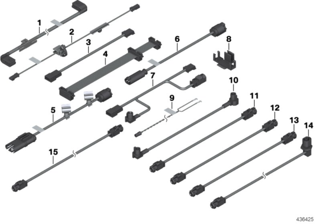 2011 BMW 335i xDrive  Flat Cable Cas Diagram for 61126960259