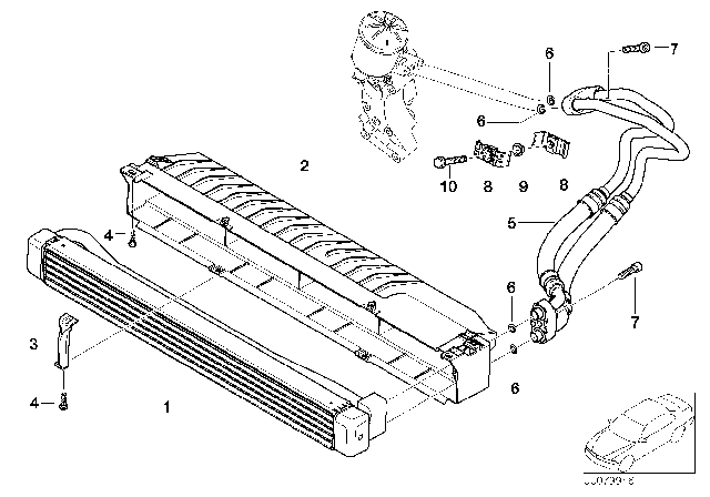 2005 BMW M3  Engine Oil Cooler Diagram for 17212228942