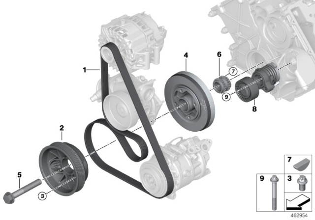 2020 BMW M550i xDrive  VIBRATION DAMPER Diagram for 11237852253