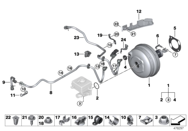2008 BMW 535xi  Vacuum Pipe Diagram for 11666769086