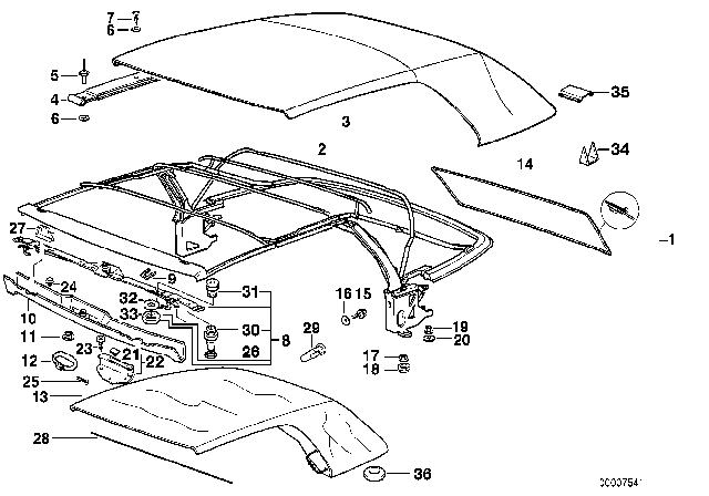 1997 BMW 328i  Fillister Head Self-Tapping Screw Diagram for 07119907774