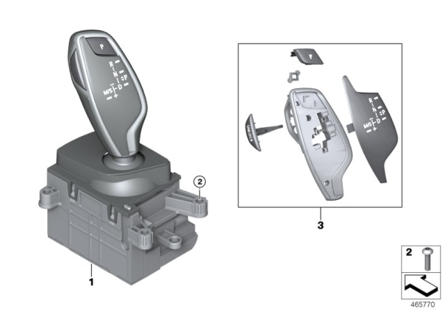 2018 BMW X3  Gear Selector Switch Diagram for 61317947695