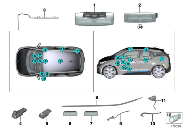 2019 BMW i3 Led Module Diagram for 63319333024