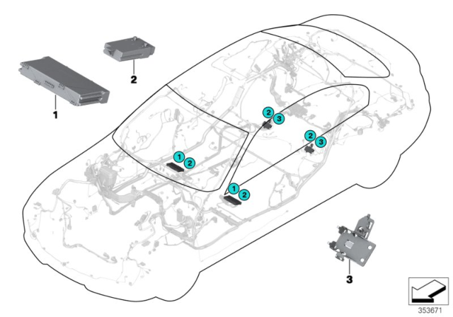 2016 BMW M3 Seat Module Diagram for 61356993312