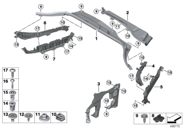 2020 BMW X3 Plastic Bolt Diagram for 12907527793