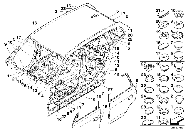 2007 BMW X3  Sealing Plug Diagram for 51713402867