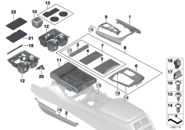 2018 BMW 750i xDrive  Mat Insert, Storage Compartment, Front Diagram for 51169384370