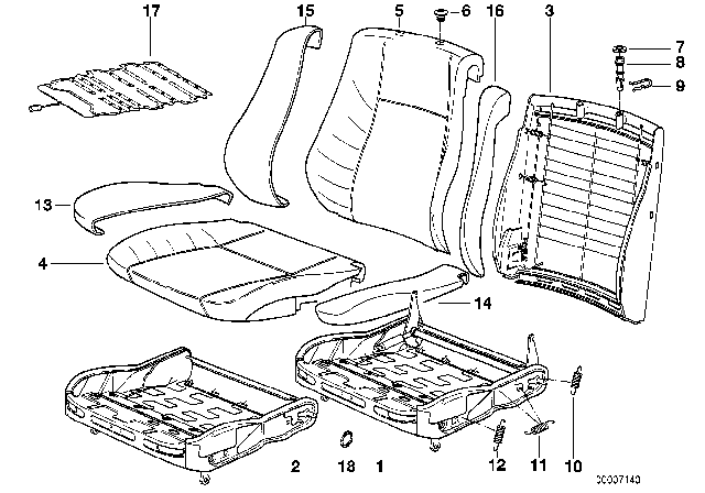 1994 BMW 525i Covering Lower Diagram for 52101838969