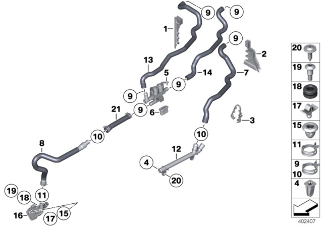 2018 BMW M6  Water Pump Diagram for 17122284124