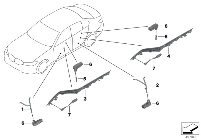 2020 BMW M340i xDrive  FIBER-OPTIC CABLE, DOOR POCK Diagram for 63316998139