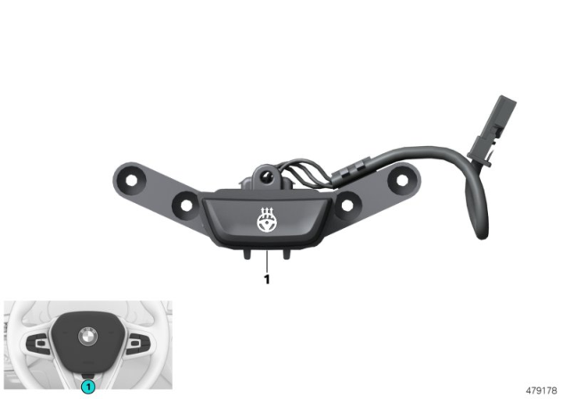 2020 BMW X3  Steering Wheel Heating Push-Button Diagram for 61319383999