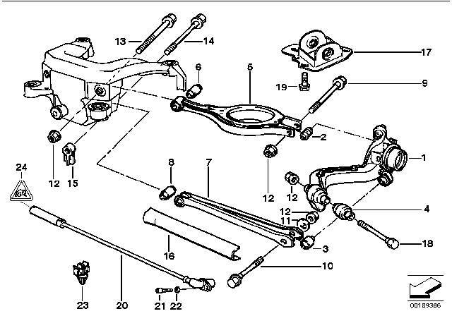 1994 BMW 325i  Eccentric Bolt Diagram for 33326863853
