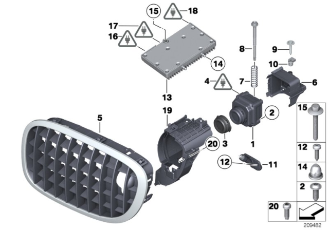2011 BMW 740Li  Cover, Lens Diagram for 66549175668