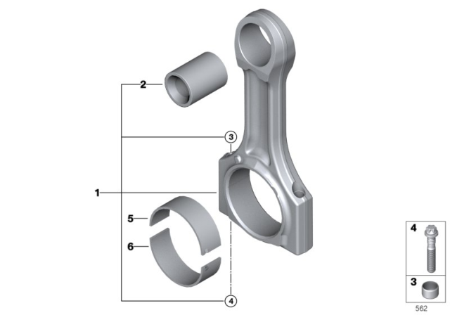1997 BMW Z3  Connecting Rod Bush Diagram for 11241278209