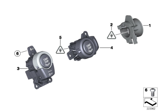 2016 BMW X3  Ignition Switch Diagram for 61319291691