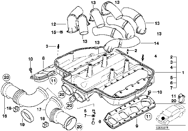 2002 BMW M5  Gasket Ring Diagram for 11611406807