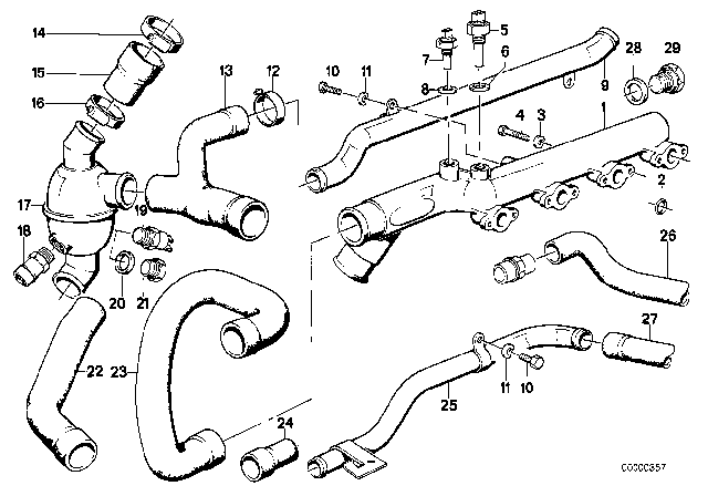 1990 BMW M3  O-Ring Diagram for 11411304178