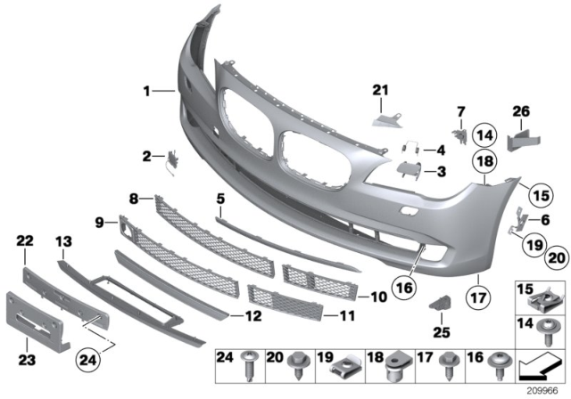 2010 BMW 760Li  Licence Plate Base Diagram for 51117187479