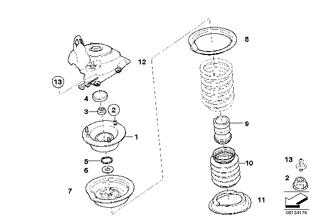 2005 BMW 545i  Washer Diagram for 31306763966