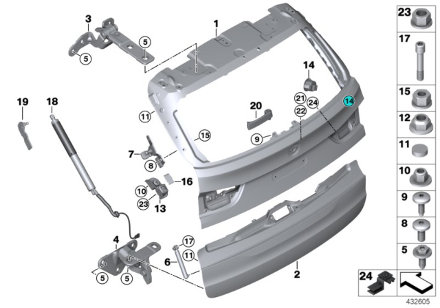 2017 BMW X5  Handle Diagram for 51247162148